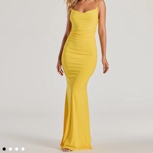 Lilliana Cowl Neck Knit Mermaid Dress